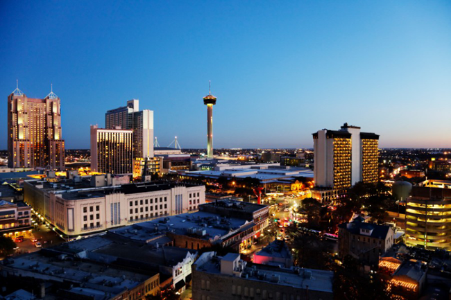 San Antonio Texas at Evening